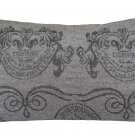 Luxury Grey Bolster Cushion Covers Chenille Soft Cotton 18" 45cm Sel de Mer New