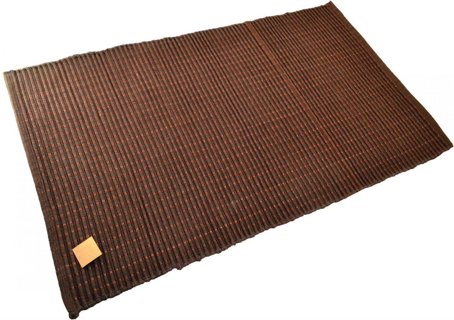 Chocolate Brown Rug Bath Mat Cotton Rayon 110cm x 70cm Machine Washable