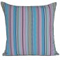 Blue Stripe Cushion Filled Pink Aqua Large 60cm 24" Cotton Paradise Rainbow