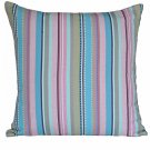Rainbow Big Cushion Covers Woven Stripes 60 cm 24" Muted Colourful Cotton Chic