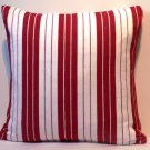 Faulty ZIP Red STRIPE Cushion Covers Cotton 40cm Machine Washable Craft Fabric
