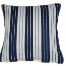 Faulty ZIP Blue STRIPE Cushion Covers Cotton 40cm Machine Washable Craft Fabric