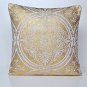 Mandala Cushion Covers Chakra Gold White Cotton 50cm 20" Hand Woven Decorative
