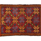 Vintage Turkish Rug 110x80cm Maroon Orange Woollen Traditionally Handmade
