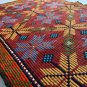 Vintage Turkish Rug 110x80cm Maroon Orange Woollen Traditionally Handmade