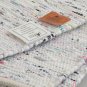White Chindi Rag Runner Rug Handmade Recycled Cotton 90x60cm 3x2 Hemmed Pastel