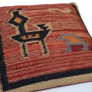 Handmade Kilim Cushion Cover Bird Maroon Ethnic Rustic Indian Moroccan 60cm