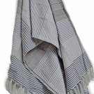 Sofa Throw Ribbed Cotton Stripe Bed Cover 140x180cm Natural Cream Grey New Sale