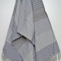 Sofa Throw Ribbed Cotton Stripe Bed Cover 140x180cm Natural Cream Grey New Sale