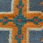 Kilim Rug Hand Made 90x150cm Natural Jute Wool Indien Rust Beige Maroon Diamond