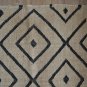 Rustic Kilim Rug Black Beige Aztec Indien Handmade Diamond 120x180cm Moroccan