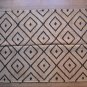 Rustic Kilim Rug Black Beige Aztec Indien Handmade Diamond 120x180cm Moroccan