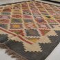 Kilim Rug Large Ethnic Diamonds Wool Jute Indian 180x270cm 6x9' Handmade Colours