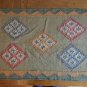 Kilim Rug Wool Indien Hand Knotted Diamond Harlequin 60x90cm 2x3 Moroccan New