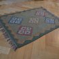 Kilim Rug Wool Indien Hand Knotted Diamond Harlequin 60x90cm 2x3 Moroccan New