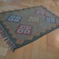 Kilim Rug Wool Indien Hand Knotted Diamond Harlequin 60x90cm 2x3 Moroccan New