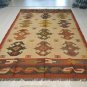 Kilim Rug Large Ethnic Geometric Wool Jute Indien 180x270cm 6x9 Handmade Beige