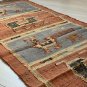 Kilim Rug Runner Birds Wool Jute Hallway Indien 60x180cm 2x6' Kelim Maroon Blue