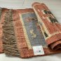 Kilim Rug Runner Birds Wool Jute Hallway Indien 60x180cm 2x6' Kelim Maroon Blue