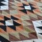Small Kilim Rug Wool Indien Hand Knotted Diamond Harlequin 60x90cm 2x3 Moroccan