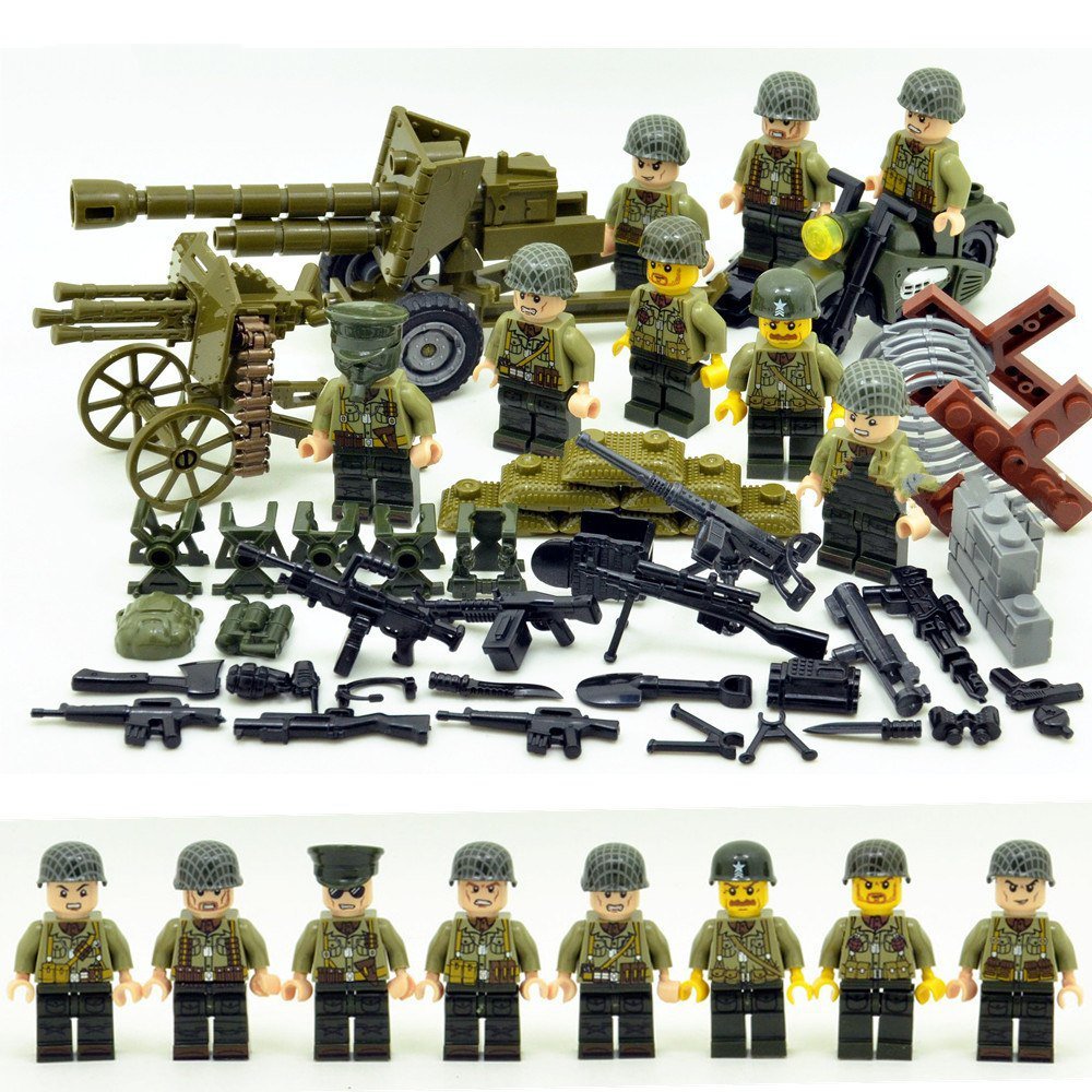 Sørge over Gør det tungt Odds 4 in 1 Warfare soldiers ww2 war army military lego toys minifigure