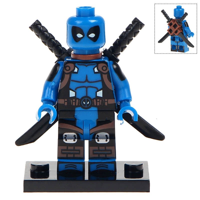 Blue Deadpool Lego Minifigure Toys