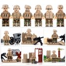 SWAT Military World War Gun Weapon Army Force 6Pcs Lego Minifigure Toys Set