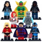 Luke Cage Iron Man Vision Whiplash Jessica Jones 8pcs Lego Minifigure Toys Set