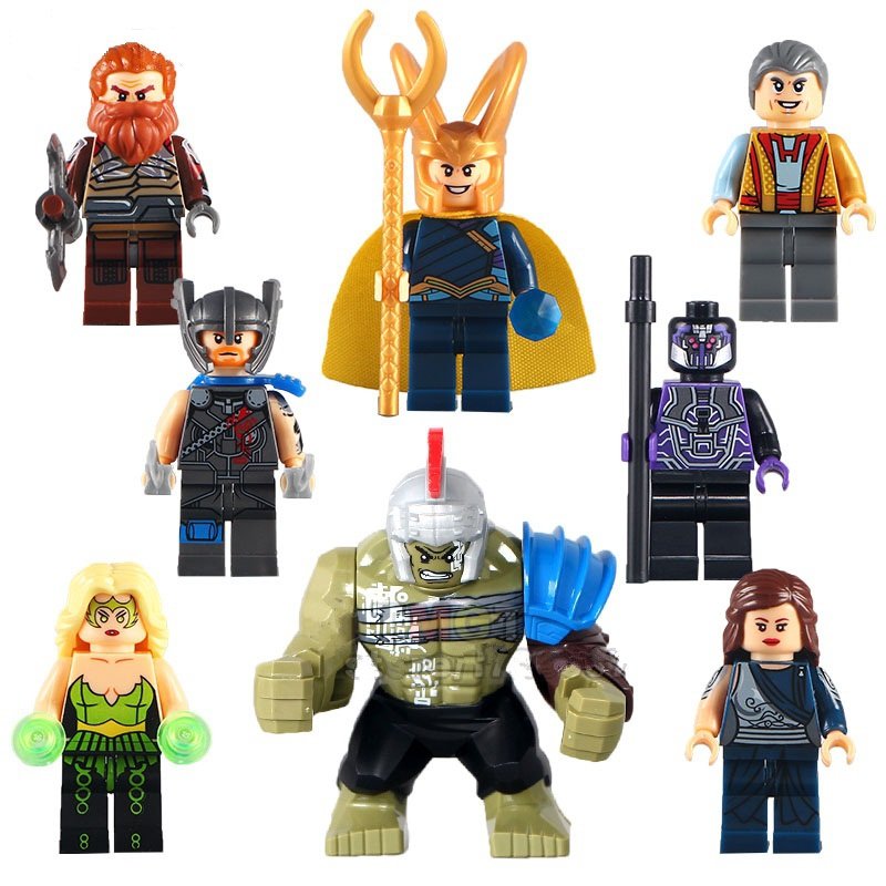 Thor Amora Jane Foster Hulk Loki Sakaarian Ragnarok 8pcs Lego ...