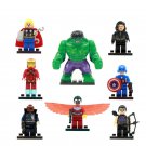 8Pcs Hulk Black Widow Iron Man Falcon Fury Iron Man Lego Minifigure Toys Set