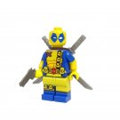 Yellow Blue Armed Deadpool Lego Minifigure Toys