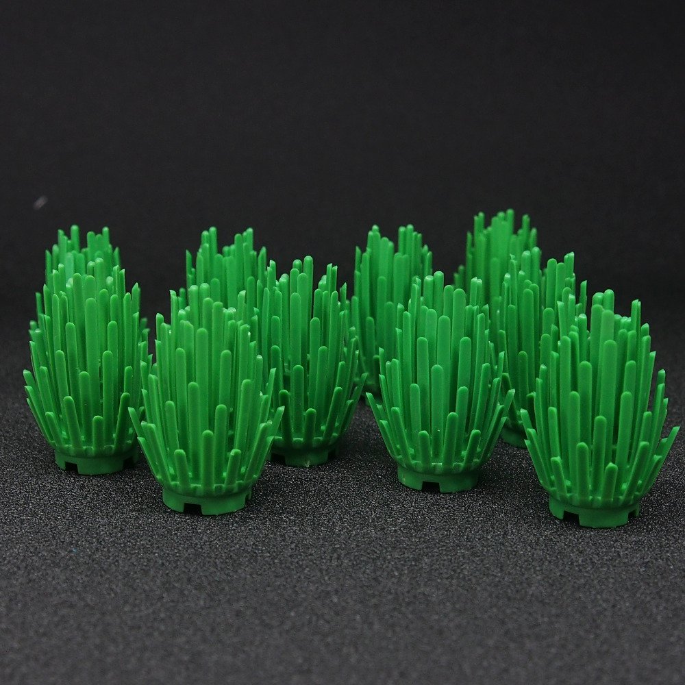 10Pcs Green Moss Bush Grass Plant City block MOC Lego Minifigure toys