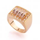 ZIRCON SOLID 24K GILD GORGEOUS RING UNIQUE VERY GOOD QUALITY 100% SURETY SATISFACTION AAAAA