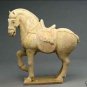 PROMINENT CHINESE TANG DYNASTY POTTERY HORSE STATUE