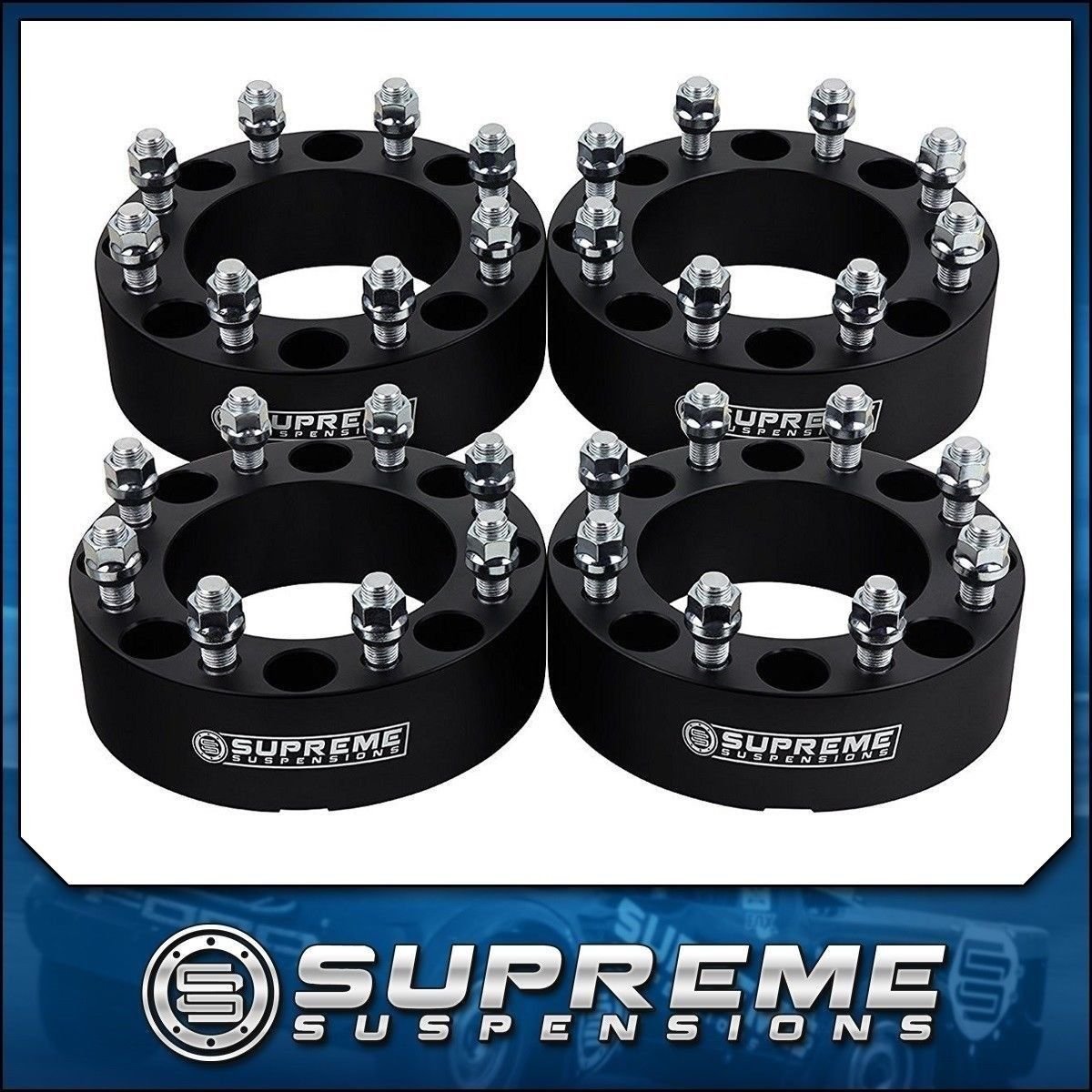 Front and Rear Aluminum Complete 1.5" Wheel Spacers 00-10 Chevy Silverado 2500HD