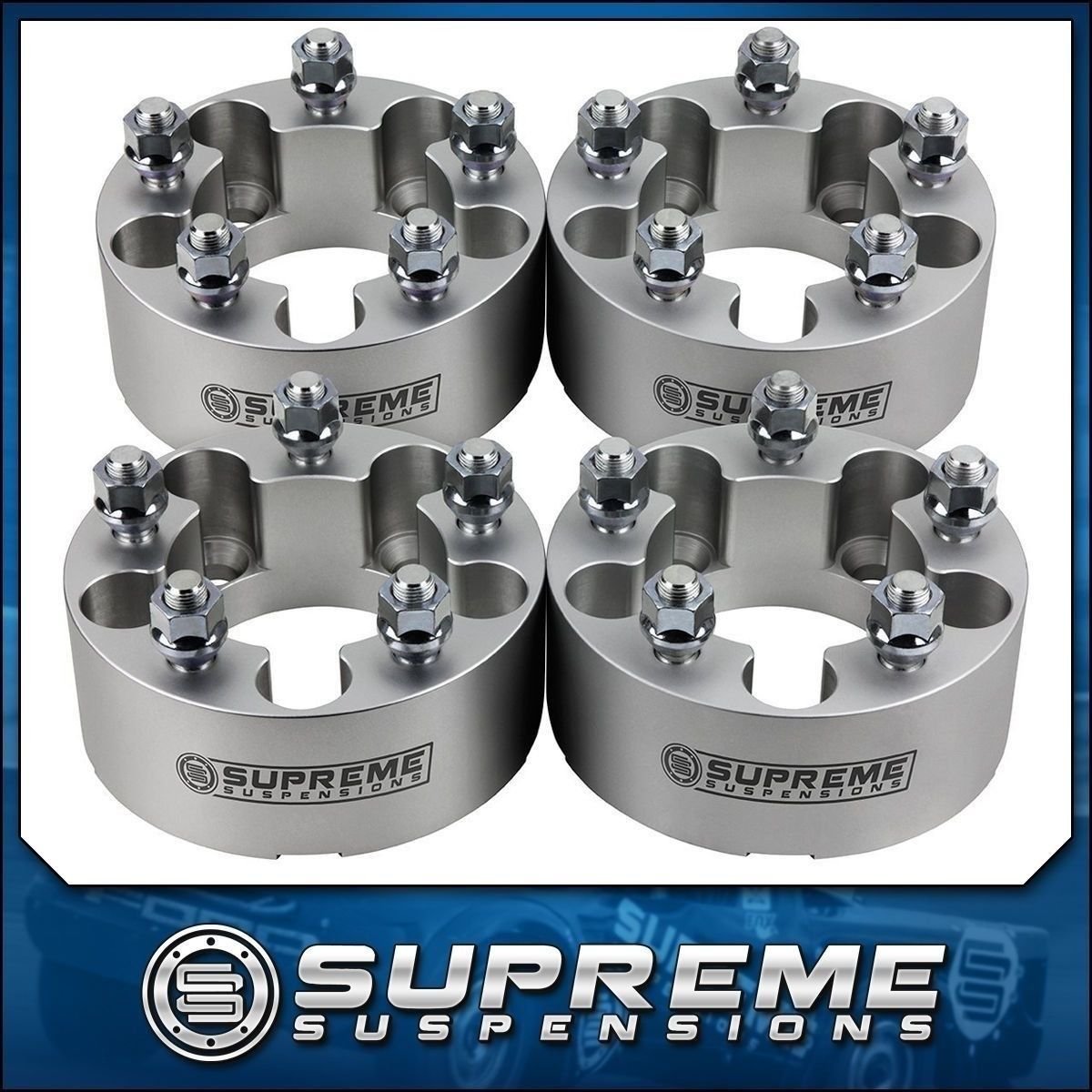 8312 Ford Ranger 5 Lug 4PC 1.5" Aluminum Wheel Spacer Kit 4X2 4X4 Silver
