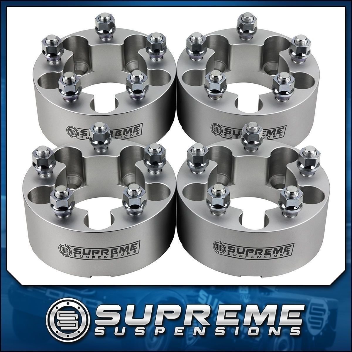 86-92 Jeep Comanche 5 Lug 4X2 4X4 Complete 1" Aluminum Wheel Spacers Set PRO