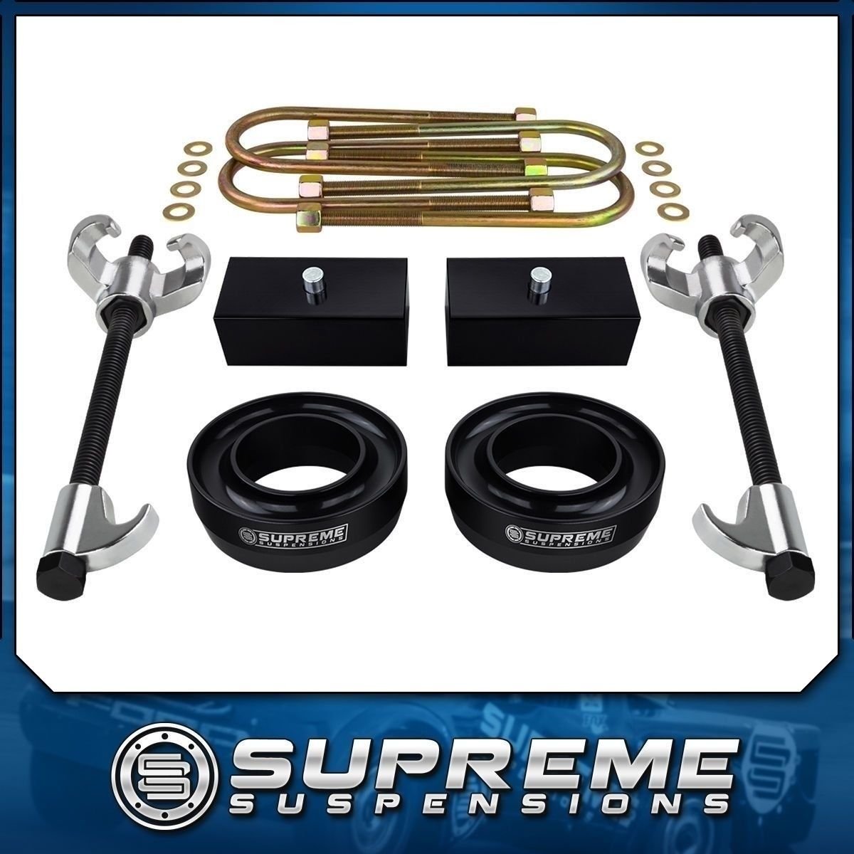 3" + 2" Full Lift Kit w Spring Compressors 03-13 Dodge Ram 2500 3500 2WD 4" Axle