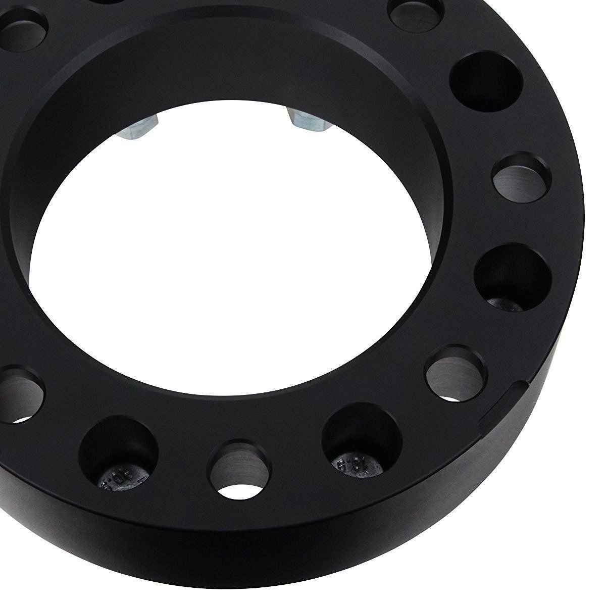 7396 Ford F250 F350 Full 2" Aluminum Wheel Spacer Kit Blk 4X2 4X4