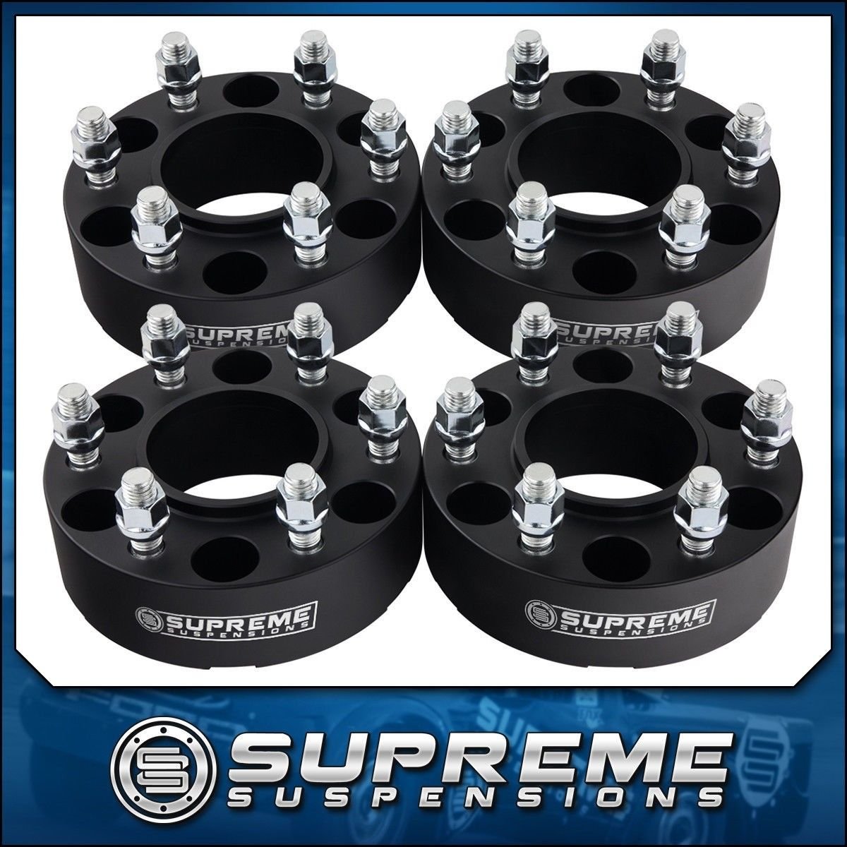 Wheel Spacers 92-99 Chevy Tahoe Suburban GMC Yukon 4WD 1.5" Black Kit Pro 4 Set