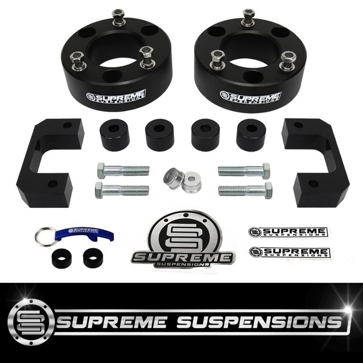 2007-2018 GMC Sierra 3.5" Black Front Lift Kit + Diff Drop 4WD PRO 6-Lugs