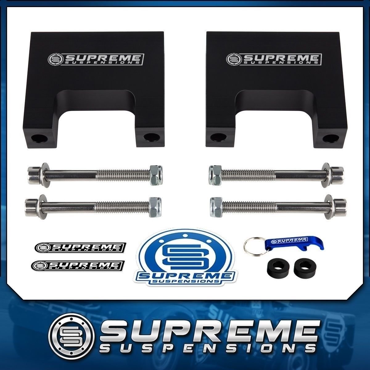 Oldsmobile Rear 3" LIft T Bowtie Bow Tie Style Shock Extenders Extender Pro