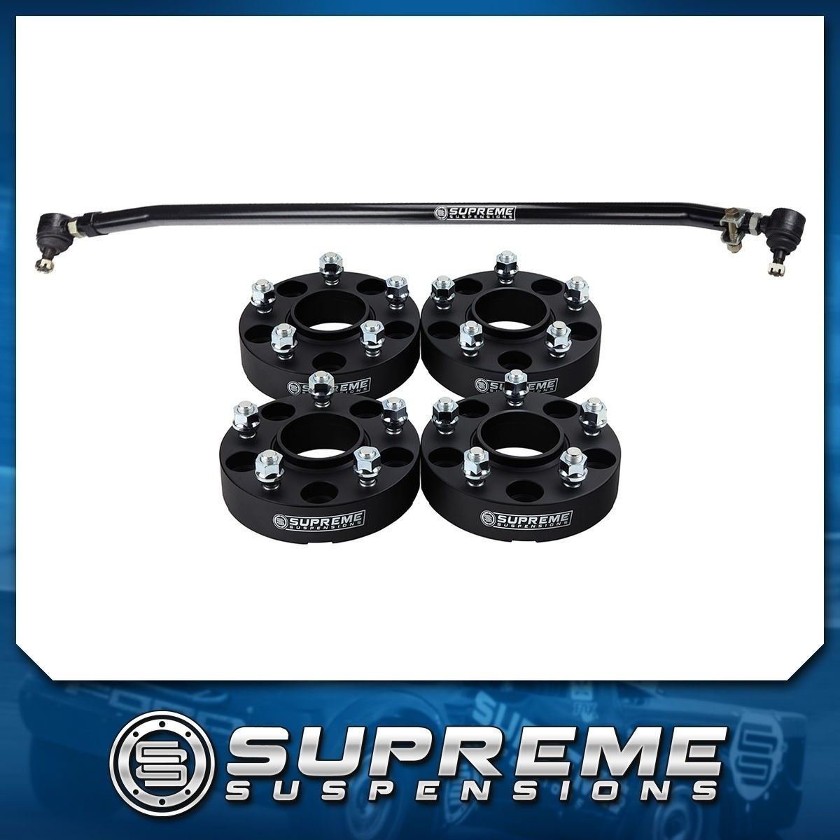 07-18 Wrangler JK Adj. Steering Tie Rod + 1.25" Wheel Spacers w/ Hub Centric Lip