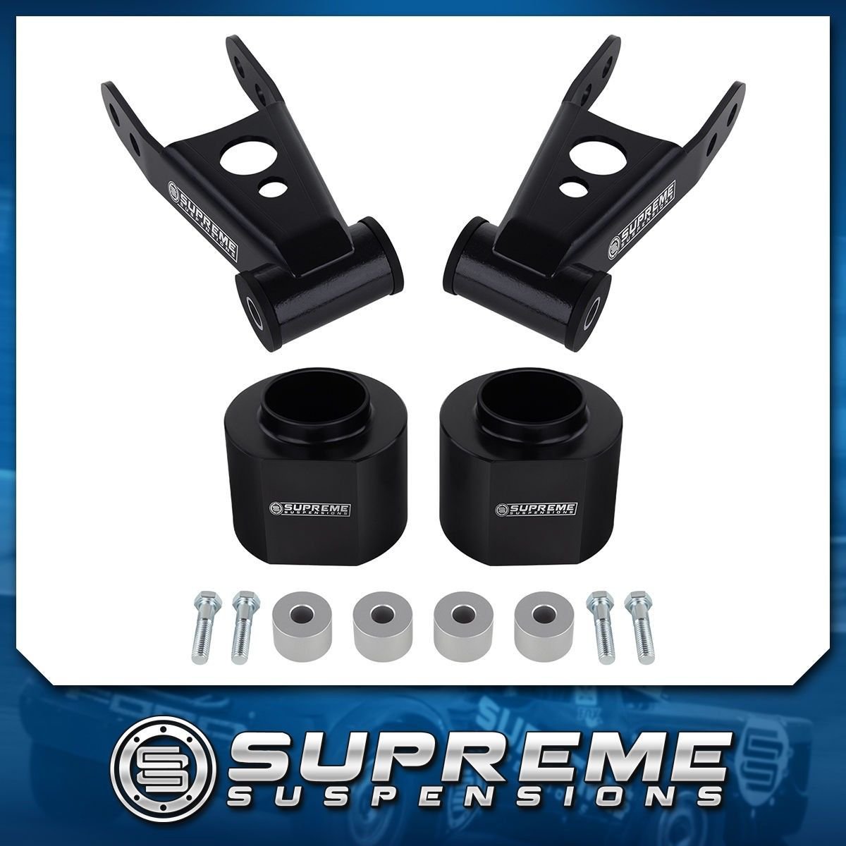 19842001 Jeep Cherokee XJ 3" Front 2" Rear Shackle Kit + Transfer Case