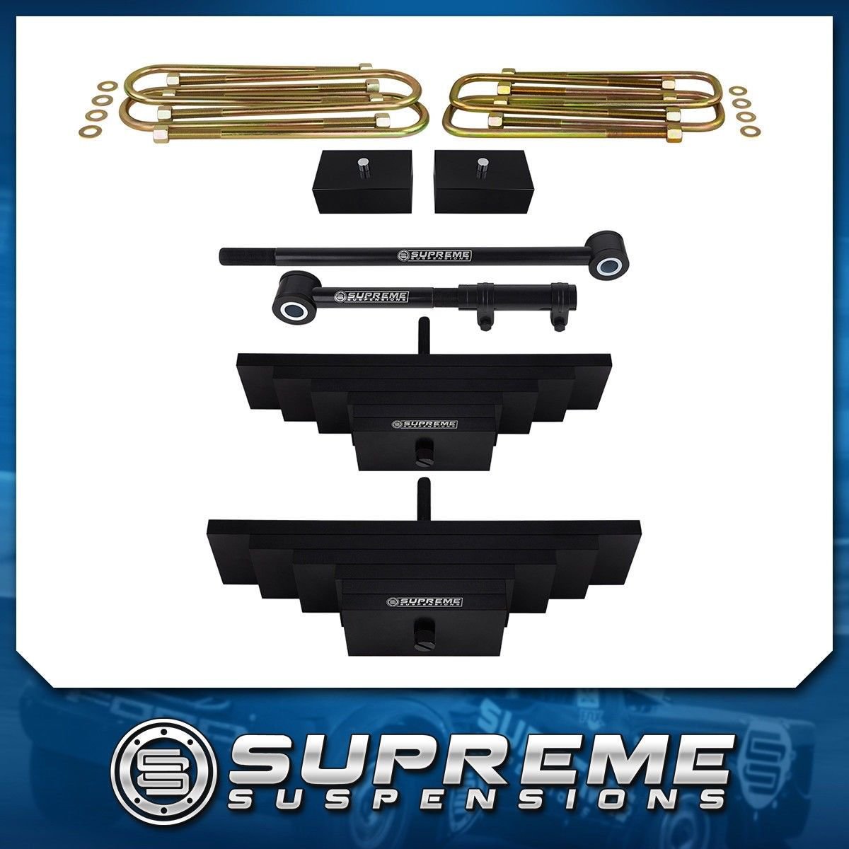 0004 Ford Excursion 3" + 1" Lift Leveling Kit + 26" Lifts Adjustable