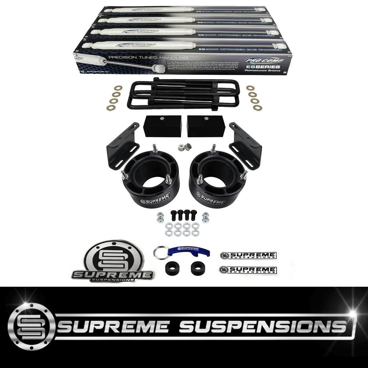 Pro 3" Front 2" Rear Lift Kit 9402 Dodge Ram 2500 4WD +Shocks +Sway