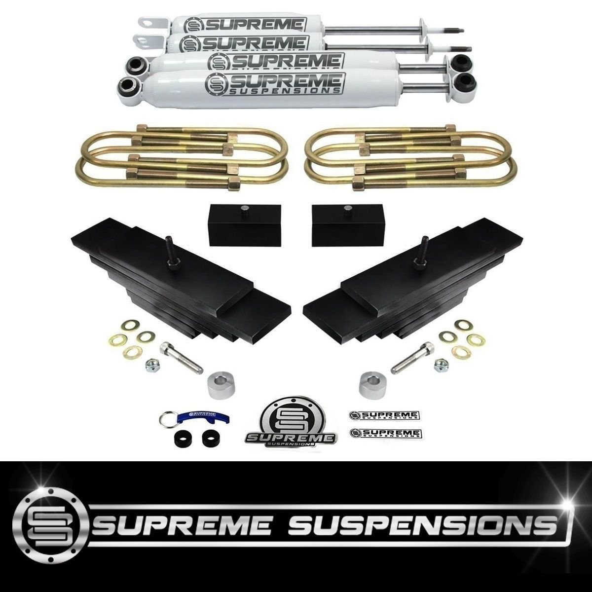 99 2004 F250 Super Duty 2 5 Front 2 Rear Lift Level Kit W Shocks