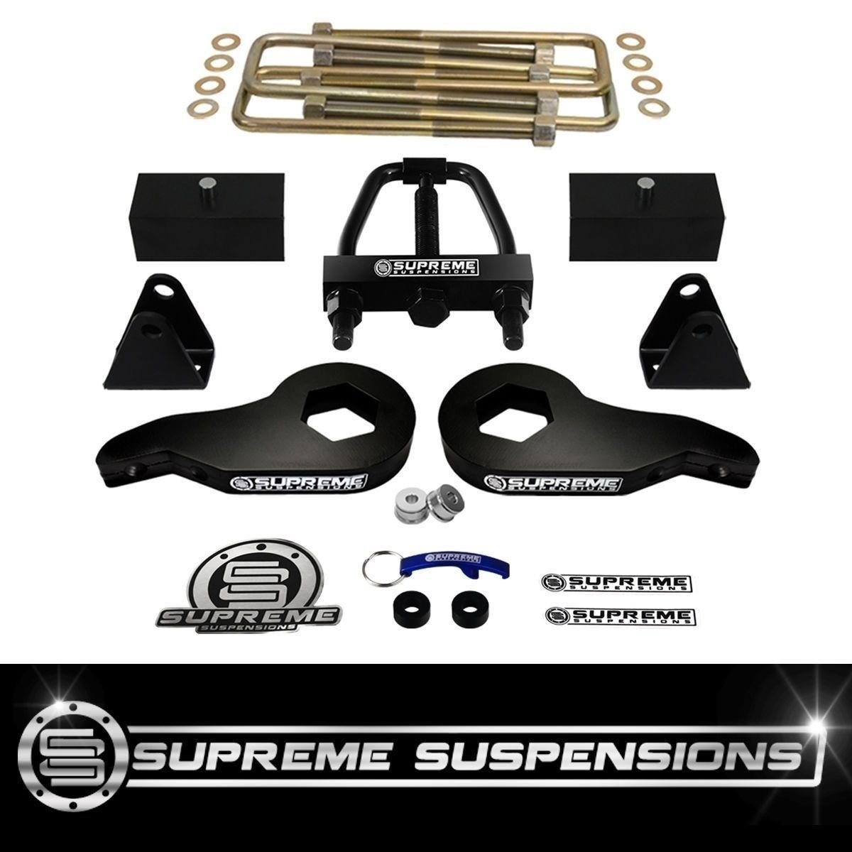 1988-1999 FULL Lift Level Kit 3&acirc;�� Front + 2&acirc;�� Rear GMC K2500 +Torsion Tool PRO 4WD