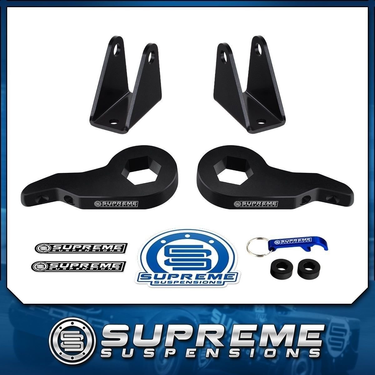 0310 Hummer H2 Adj. 13" Inch Front Leveling Lift Kit + Shock Extenders 4x4 PRO
