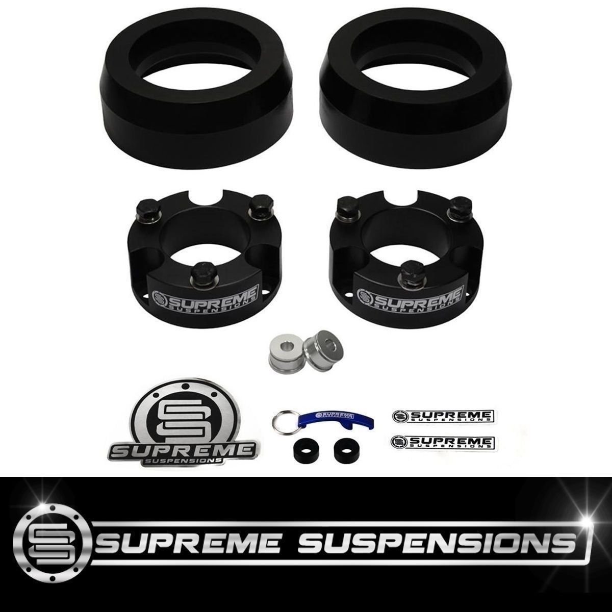 2-Inch Front Leveling Kit For 2000–2007 Toyota Sequoia – Black Billet Aluminum – Fits 2WD & 4WD